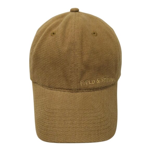 Field and Stream Strapback Cap Logo 6 Panel Hunting Baseball Hat Light Brown - Picture 9 of 14